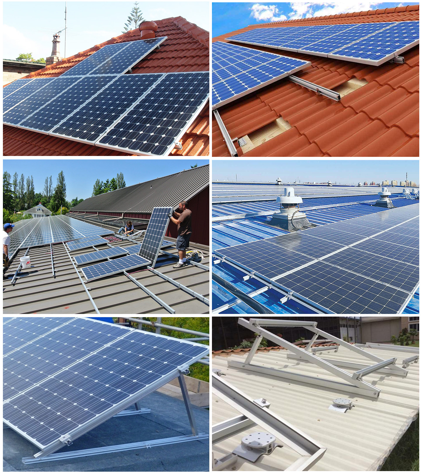 Solarmontagesystem auf dem Dach