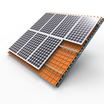 Solarhalterungssystem für die Montage von Solarmodulen auf Ziegeldächern