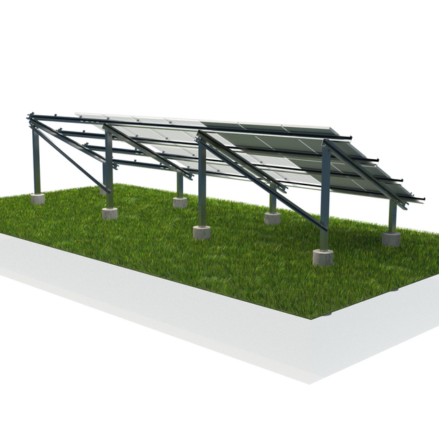 Sonnenkollektoren gemahlene Solarmontagestruktur mit Beton Block Foundationa